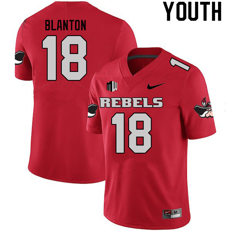 Youth #18 Kamren Blanton UNLV Rebels College Football Jerseys Sale-Scarlet